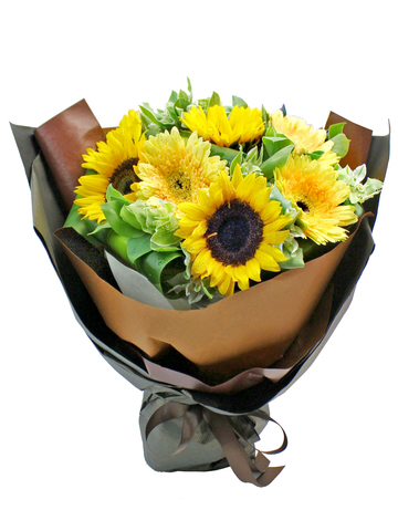 Florist Flower Bouquet - Graduation Flower Bouquet Sun Flower 5 - L179463 Photo