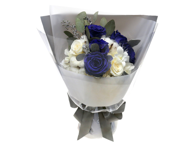 Preserved Forever Flower - Navy blue Preserved Flower M38 - L36515857 Photo