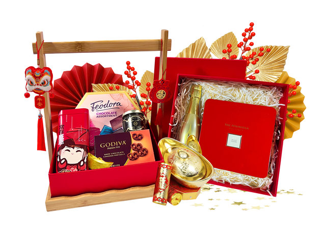 新年果篮Hamper - 农历新年中国邮寄礼物篮 1227A8 - CHW1227A8 Photo